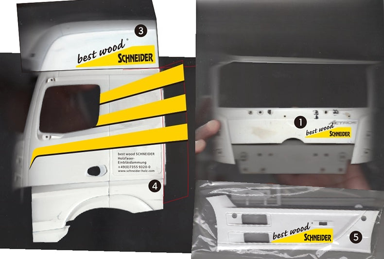 Kaya 1/14 Tamiya Actros Rc Tractor 3363 1851 Toy Coating UV Sticker KUB009