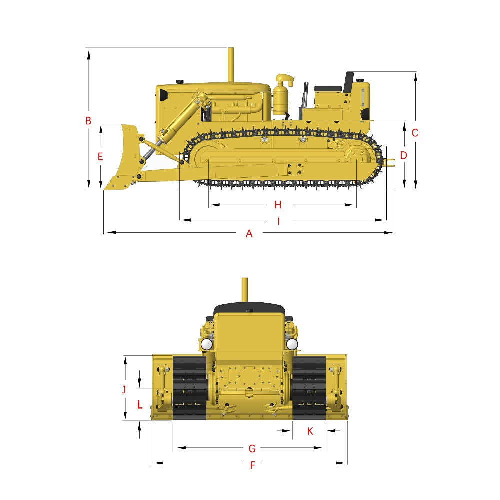 1/14 D7 RC Metal Hydraulic Track Bulldozer RTR