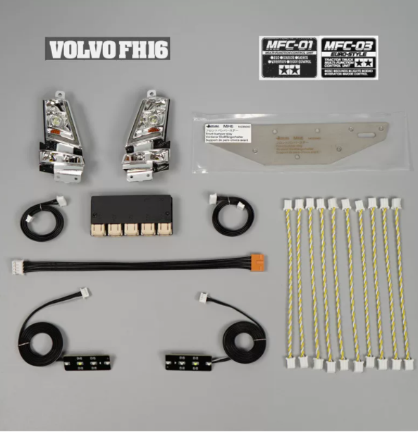 JUWUBA  4 in 1 Light Set Lamp System MFC-03 01 for 1/14 Tamiya RC Tractor VOLVO FH16 750 56362 Toy
