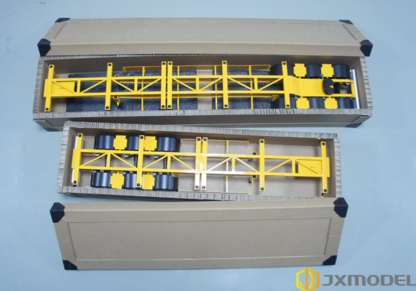 JXMODEL Double Semi-trailer for 1/14 Tamiya Rc Trailer Scania 770S MAN Actros 3363 Volvo