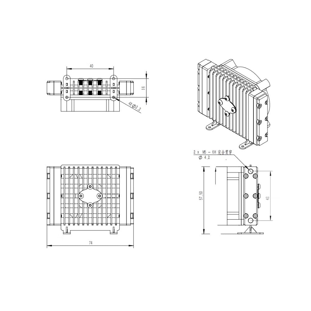 CUT SRQ03 K970 RC hydraulic excavator radiator