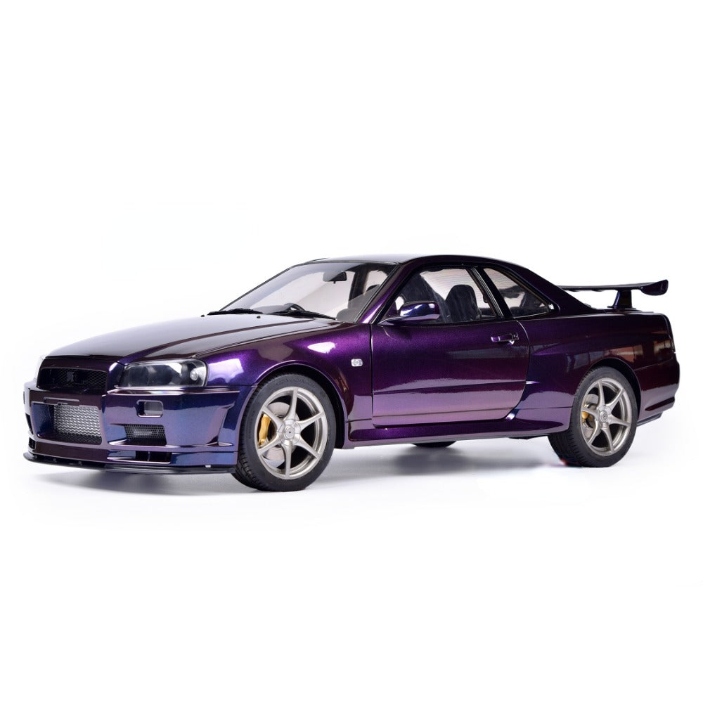 1/8 Capo Skyline GTR R34  Rc Flat Running Drift Car Kit  Midnight Purple