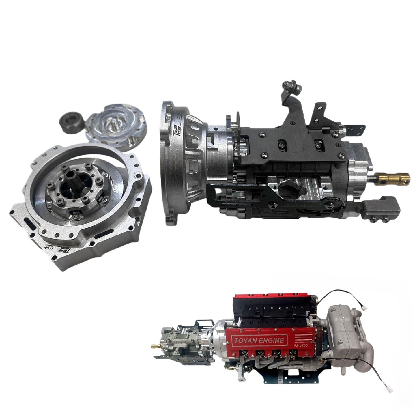 TOYAN V8 FS-V800 Engine Model  Clutch Gearbox