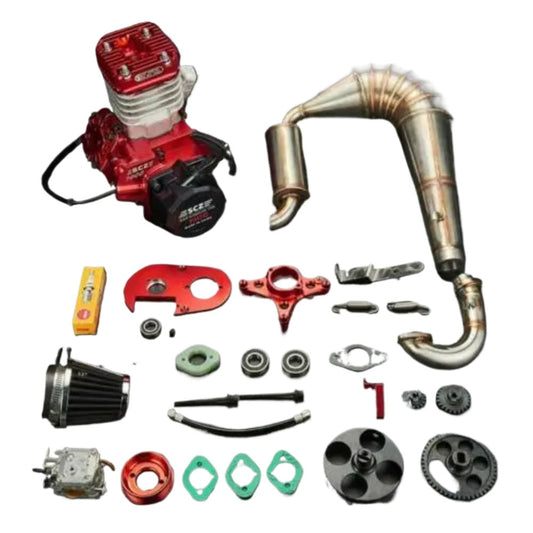 SCZ 70CC Gasoline ENGINE  with Powerful  Pipe WJ71 for 1/5 HPI KM Rovan Baja 5b 5T 5SC Rc Gasoline Car