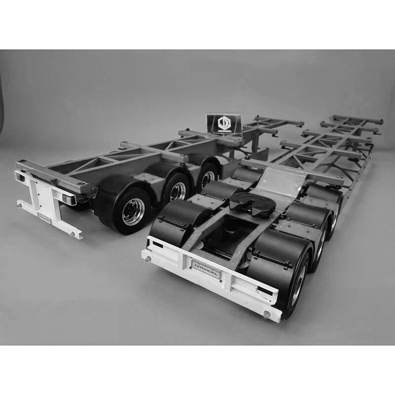 JXMODEL Double Semi-trailer for 1/14 Tamiya Rc Trailer Scania 770S MAN Actros 3363 Volvo