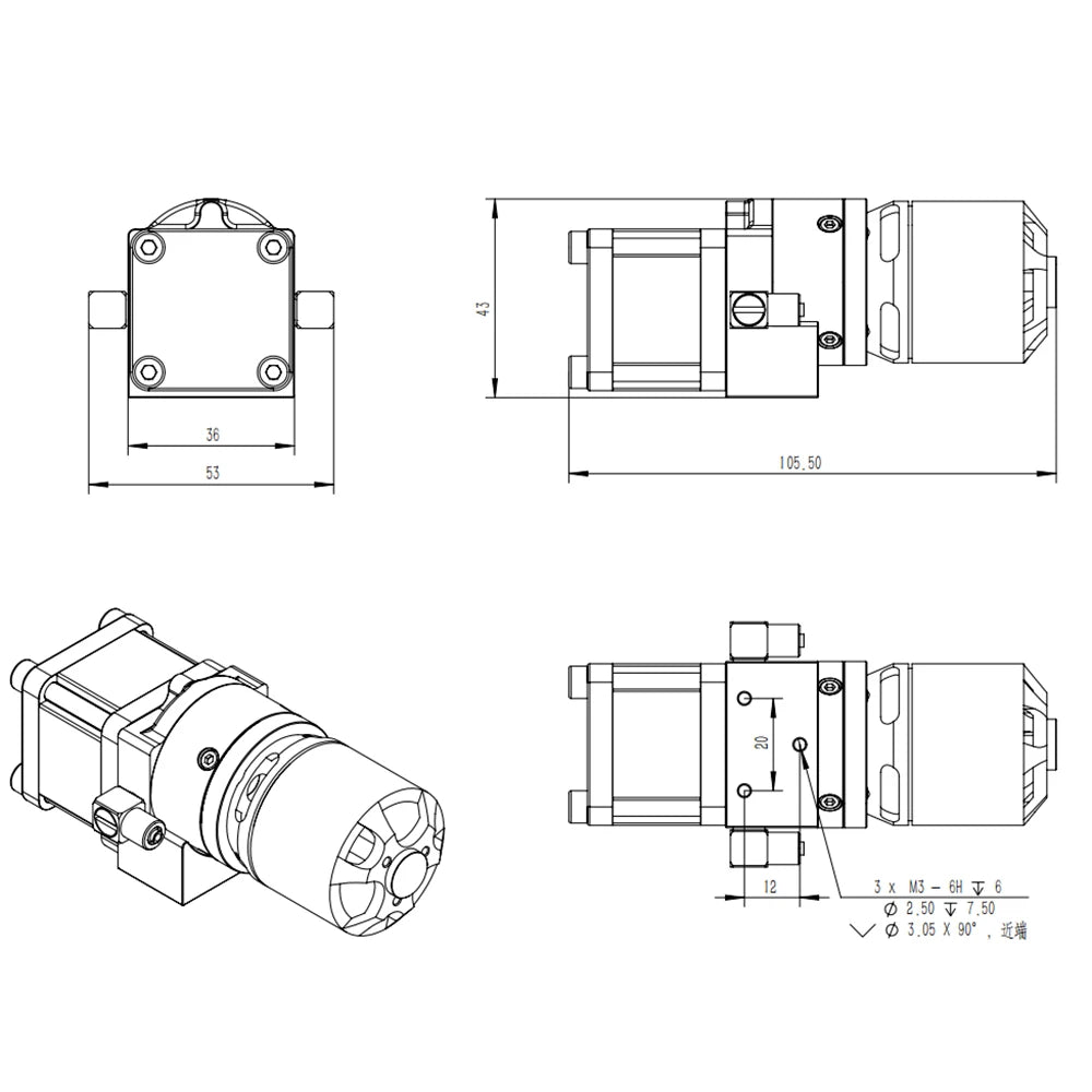 CUT-YDL-35B Bürstenlose Hydraulikölpumpe für RC-Engineering-Modell 