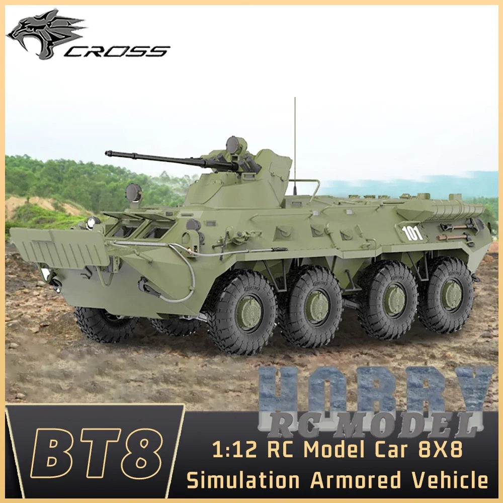 CROSSRC BT8 8X8 8WD 1/12 RC Wheeled Armored Vehicle KIT