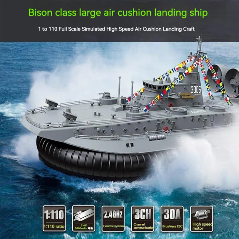 Hg-c201  Brushless Warship 1:110 Amphibious Ship Boat RTR