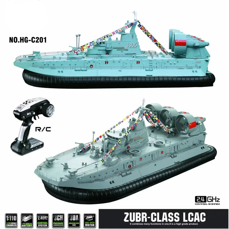 Hg-c201  Brushless Warship 1:110 Amphibious Ship Boat RTR