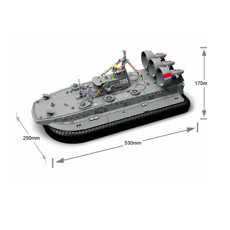 Hg-c201  Brushless Warship 1:110 Amphibious Ship Boat RTR