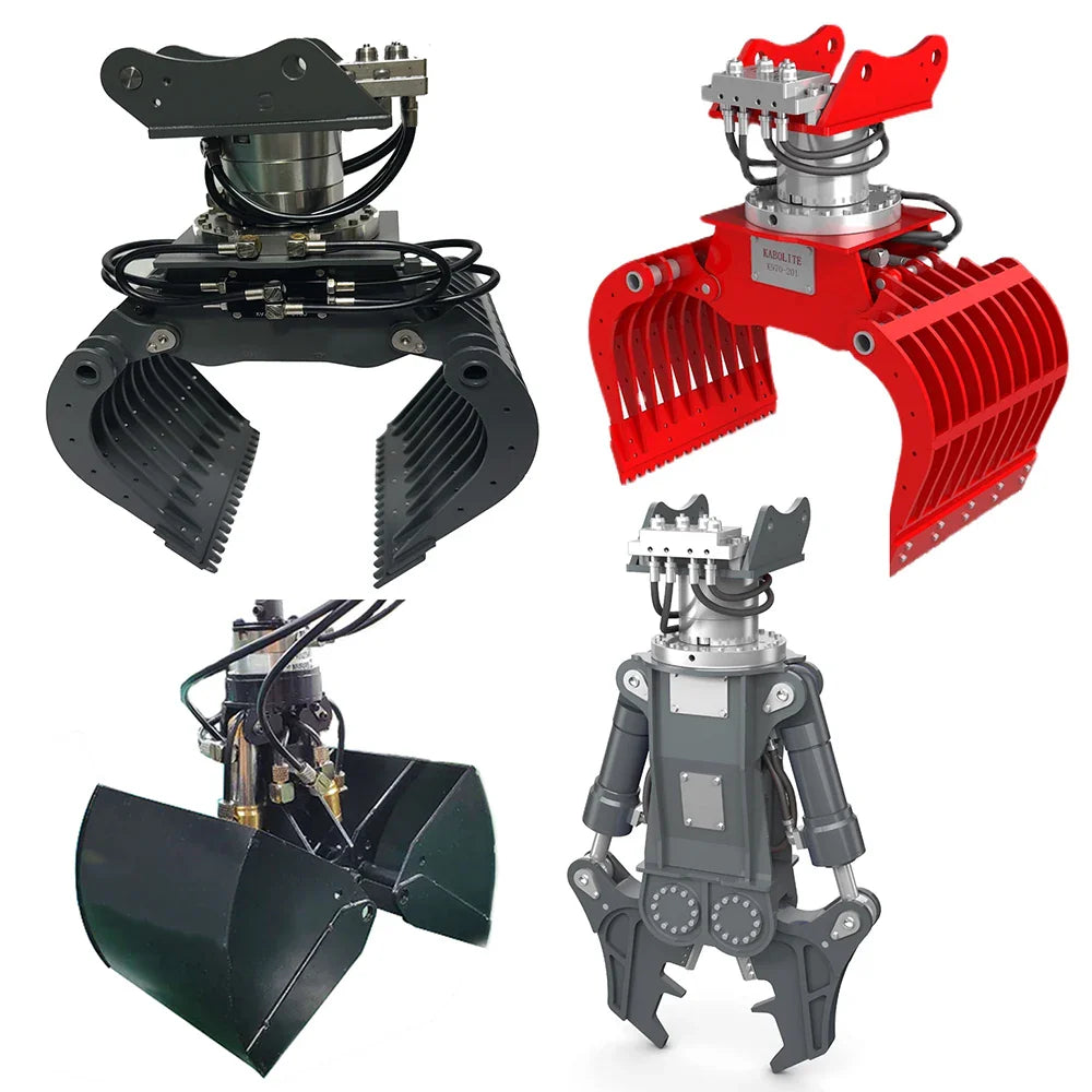 Hydraulic Claw Bucket Hydraulic Clamp for 1/14 RC Hydraulic Excavator Kabolite K970