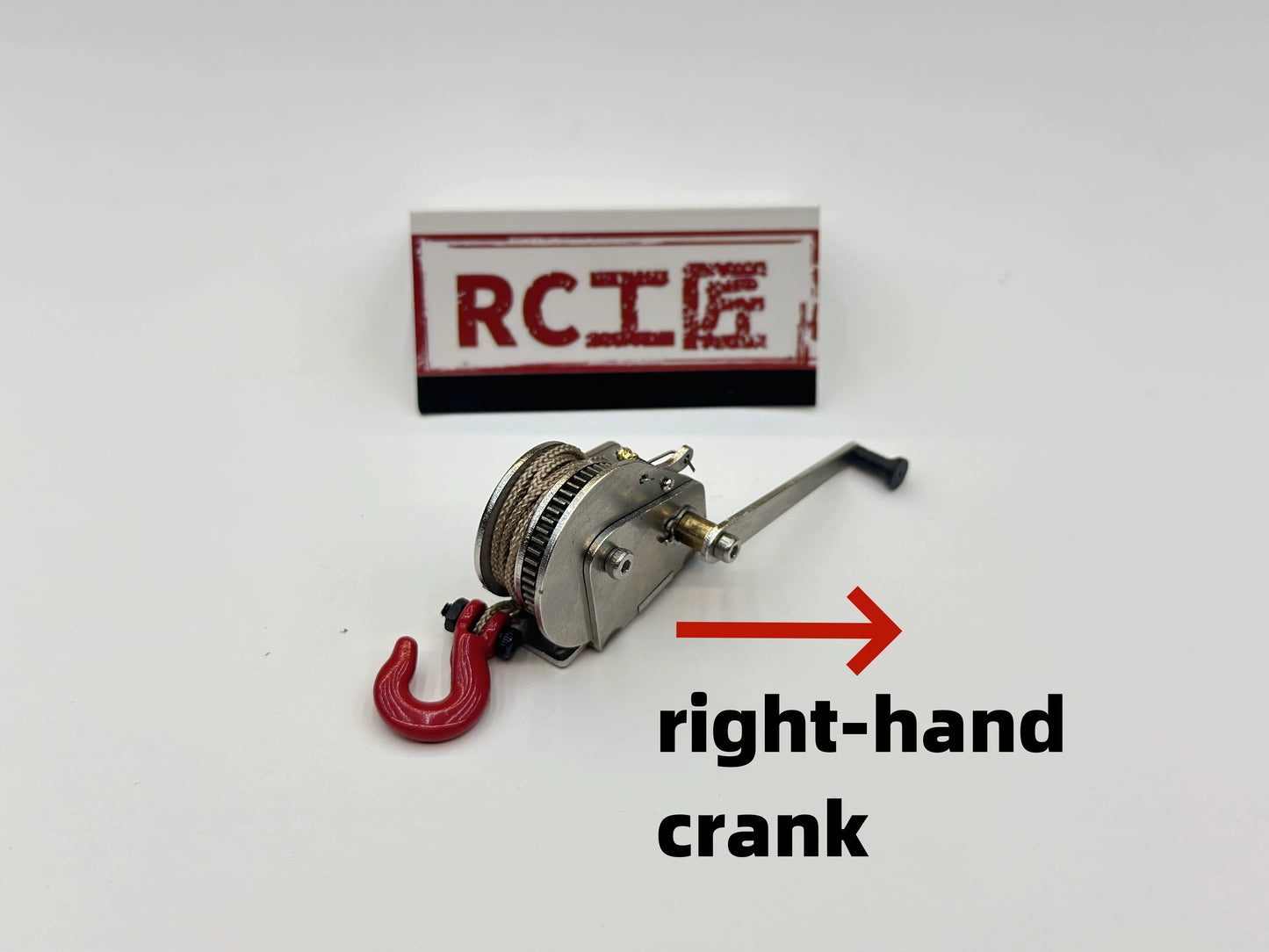 1/10 Miniature Hand Crank D Metal Ratchet Winch for Rc Car Toy