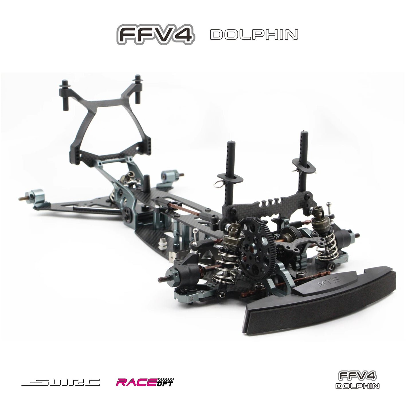 SNRC 1/10 FFV4 RC CAR Front Drive Belt Drive Carbon Fiber Frame