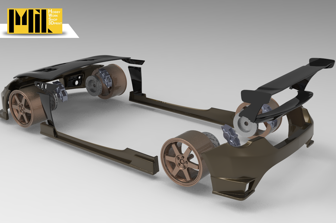 1/24 GT86 INS NSPEC 3d Printed Body Op Part for AOSHIMA
