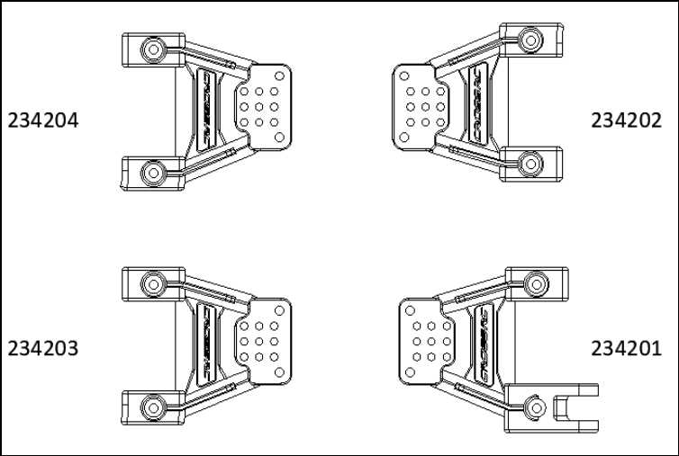 CROSSRC EMO X3 1/8 Siberian Tiger Bison RC CAR Headlights Winch Controller Original Parts Collection