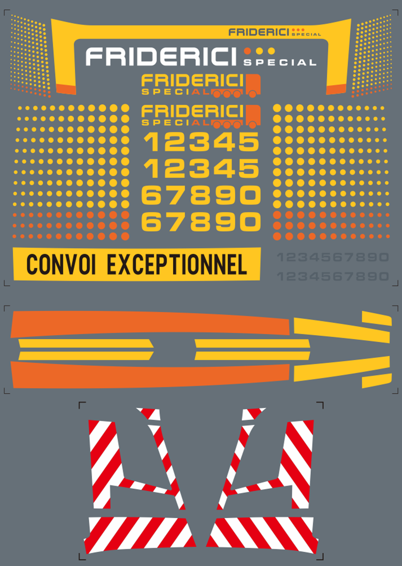 kaya 1/14 Tamiya 56375 56360 56362 FH16 Rc Tractor UV Sticker KUV004