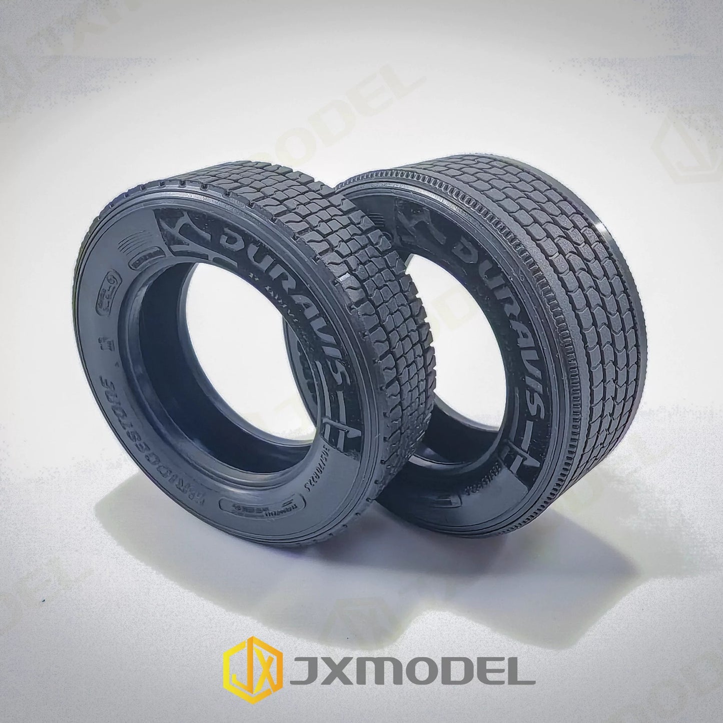 JXmodel 1/14 Tamiya Rc Tractor European 73mm Wide Narrow Rubber Tires 1 Pair