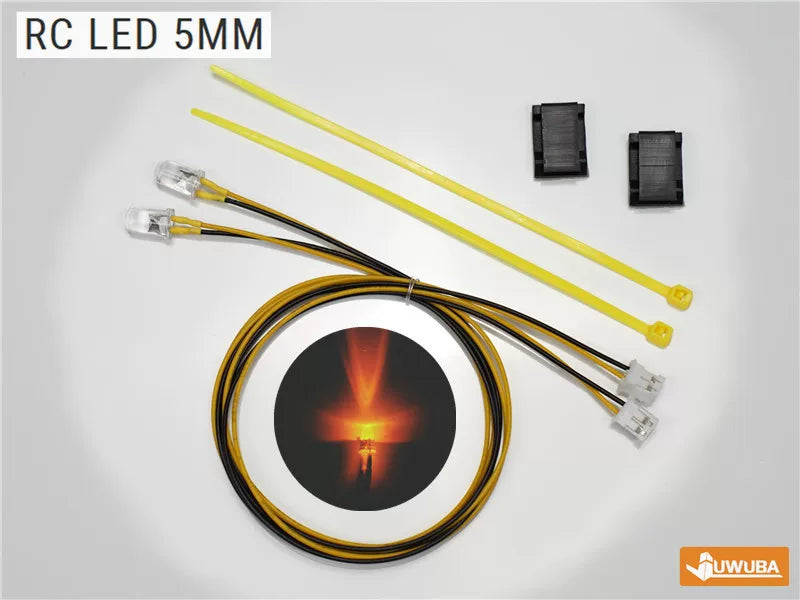 1/14 TAMIYA RC TRACTOR 4-in-1 PH2.0 LED MFC-03 01 3MM 5MM LED Light 5pcs