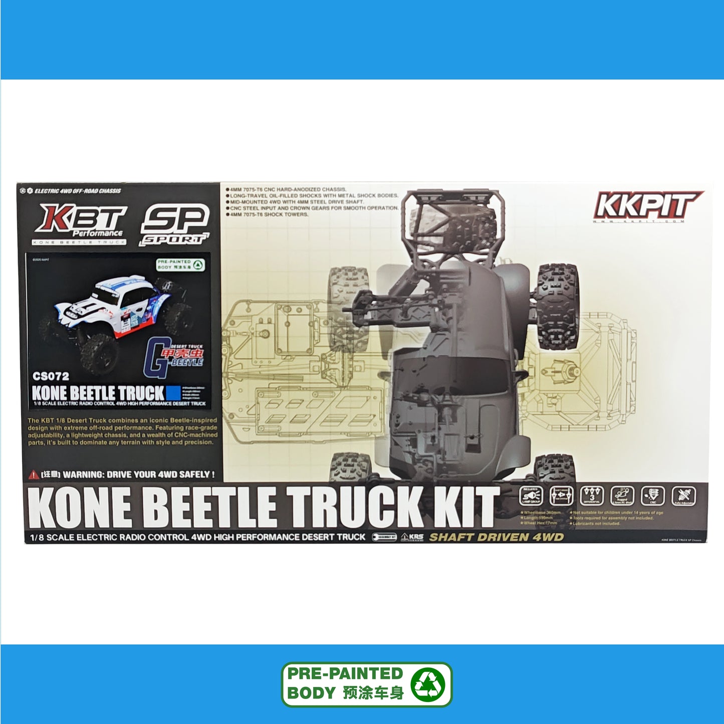 KKPIT KBT SP 2025 G-BEETLE 1/8 RC CAR KIT ARR