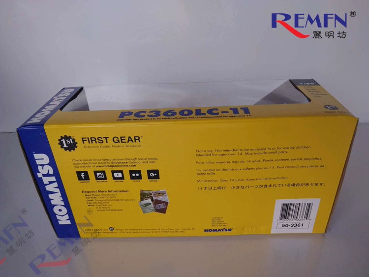 1:50 First Gear Komatsu PC360LC-11 Excavator Alloy Model 50-3361