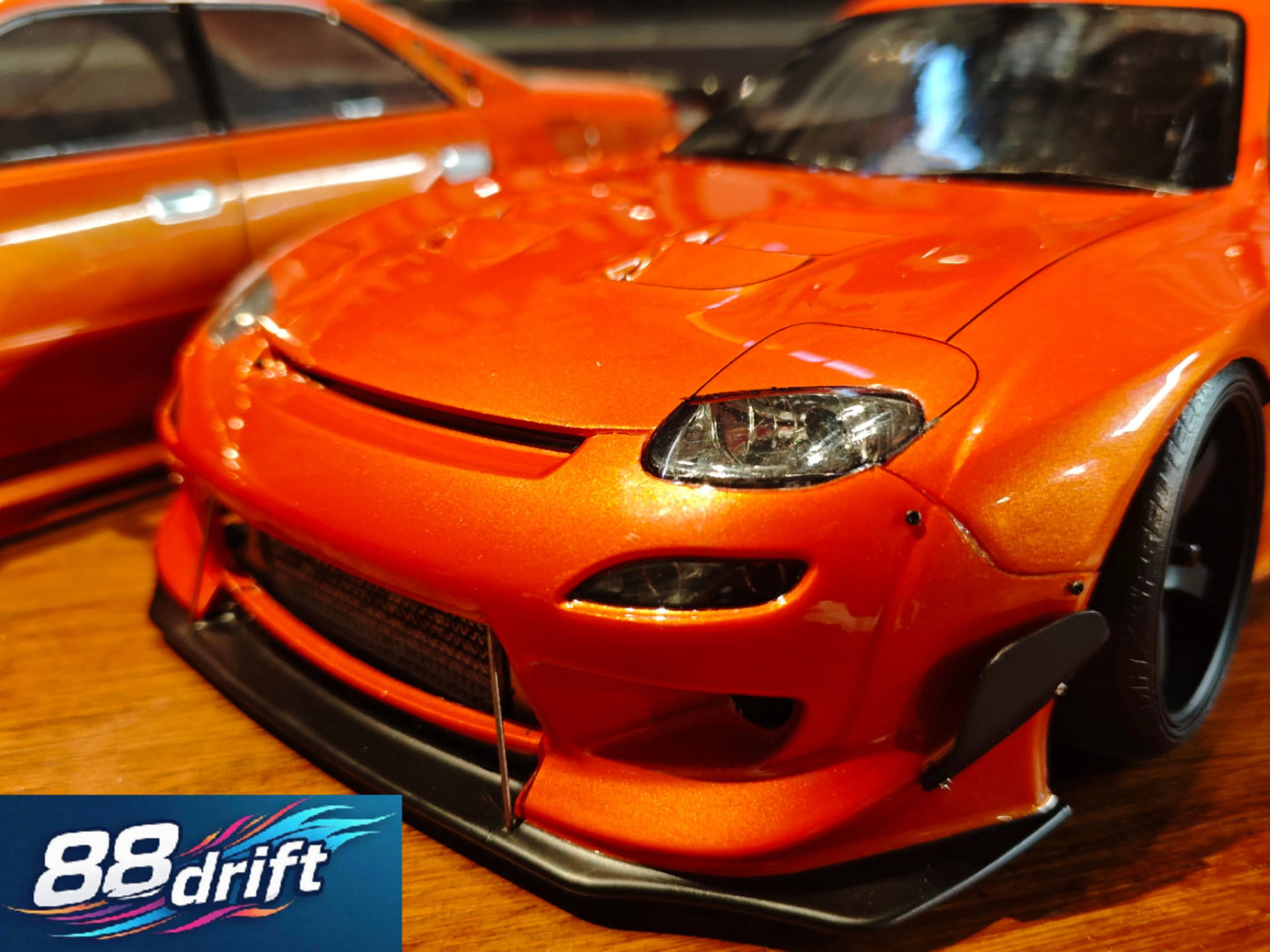 88Drift Rx7 FD3S Pandem 1/10 C Drift Car Transparent Shell Wheelbase 258mm