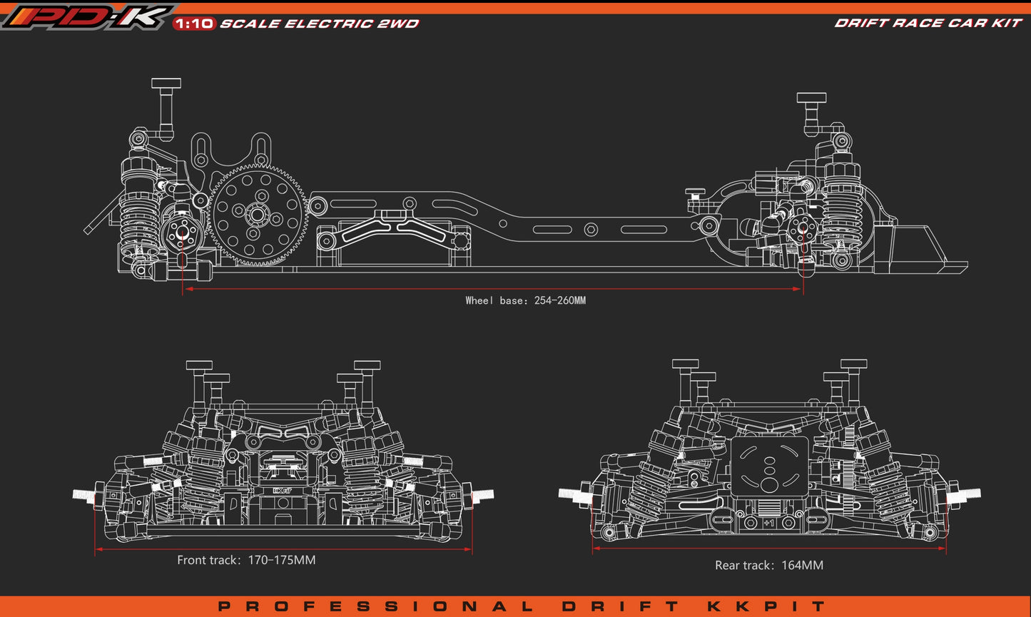 KKPIT PDK 1/10 RC DRIFT CAR KIT