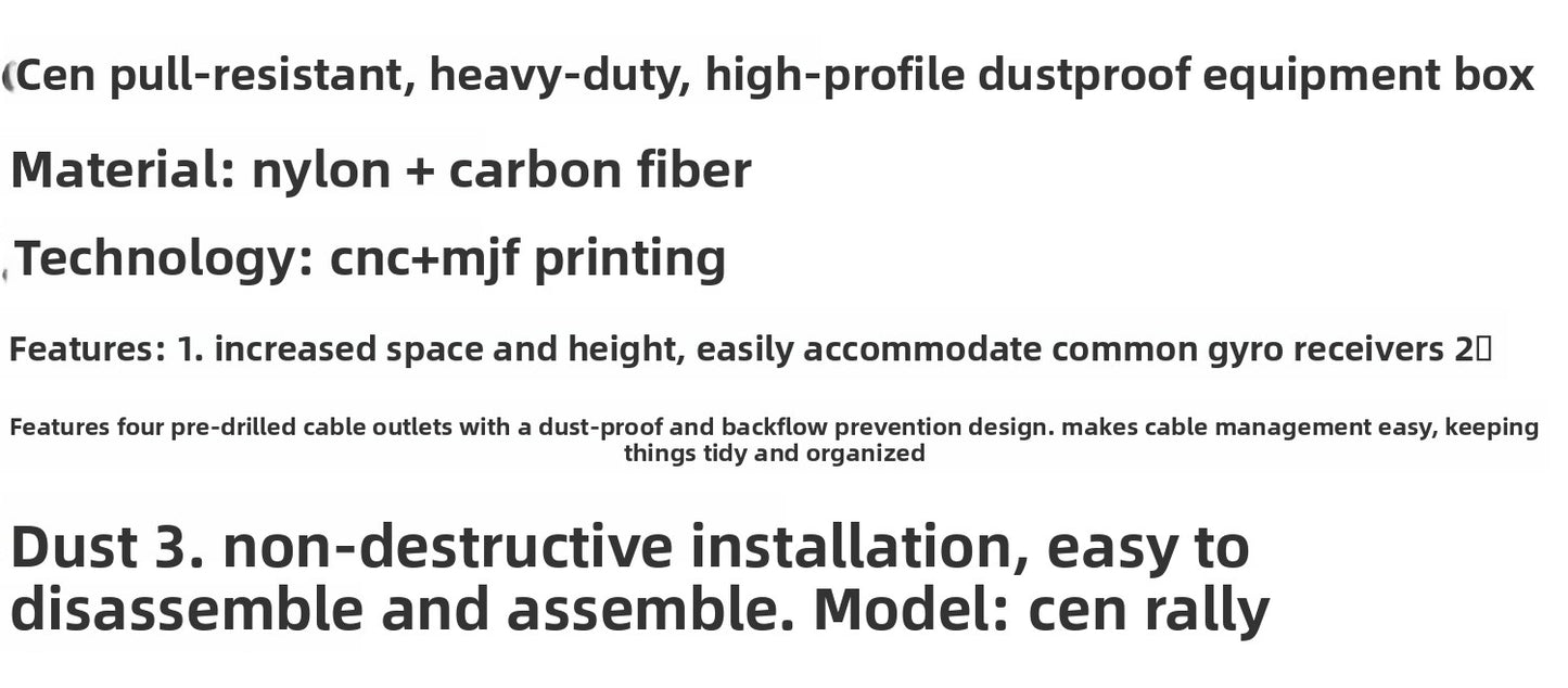 CEN Racing 1/8 Rc Rally Car Op Carbon Fiber Receiver Box