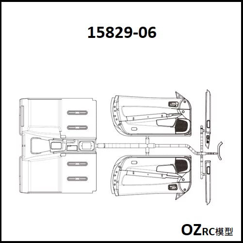 CAPO CD15829 GTR R34 1/8 Rc Car Plastic Parts