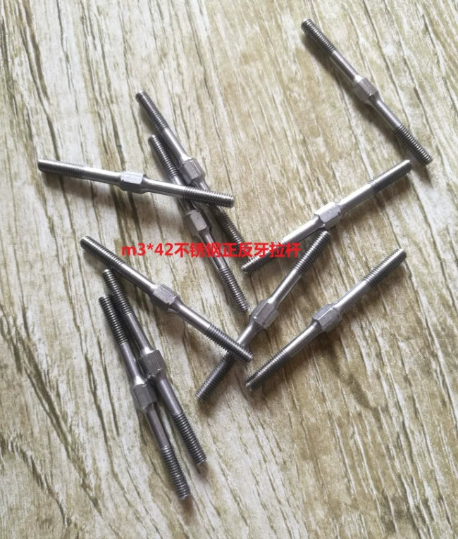 M3 Double Head Stainless Steel Tie Rod for YOKOMO YD2 Sakura MST 1/10 Rc Drift Car 10pcs