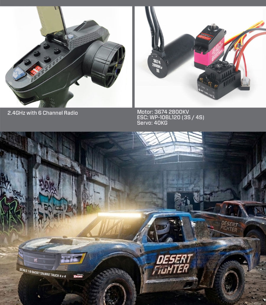 YIKONG YK 8081 DF8 1/8 4WD Brushless 4wd Rc Car RTR