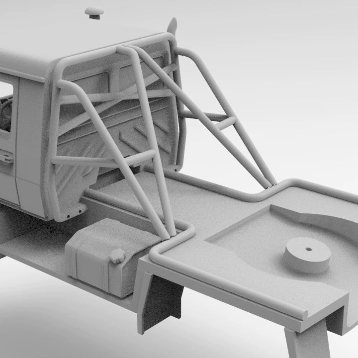 PLA 3d Printed Unimog shell with Interior for TRX4 1/10 Rc Car Wheelbase 313mm
