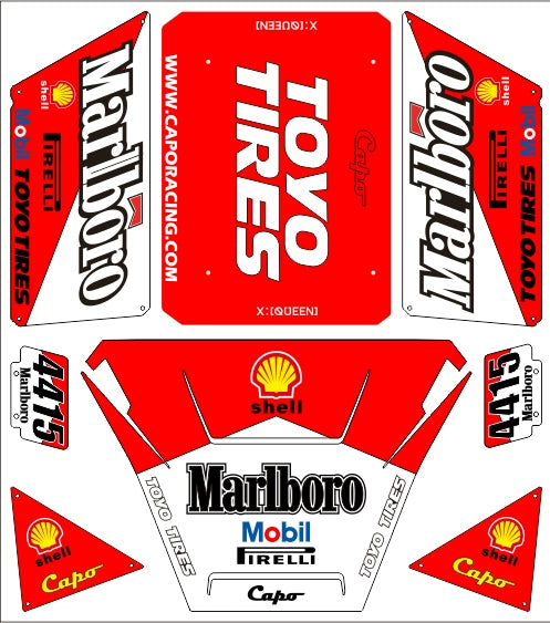 CAPO QUEEN CD1582X 1/8  Remote Control Climbing Car Body Sticker