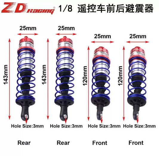 ZD Racing 1/8 RC front and rear shock absorbers 1 pair