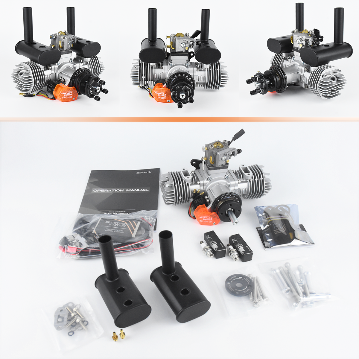 EPHIL X-40cc-T PRO RC Fixed-wing Aircraft Gasoline Engine WITH Electric Start