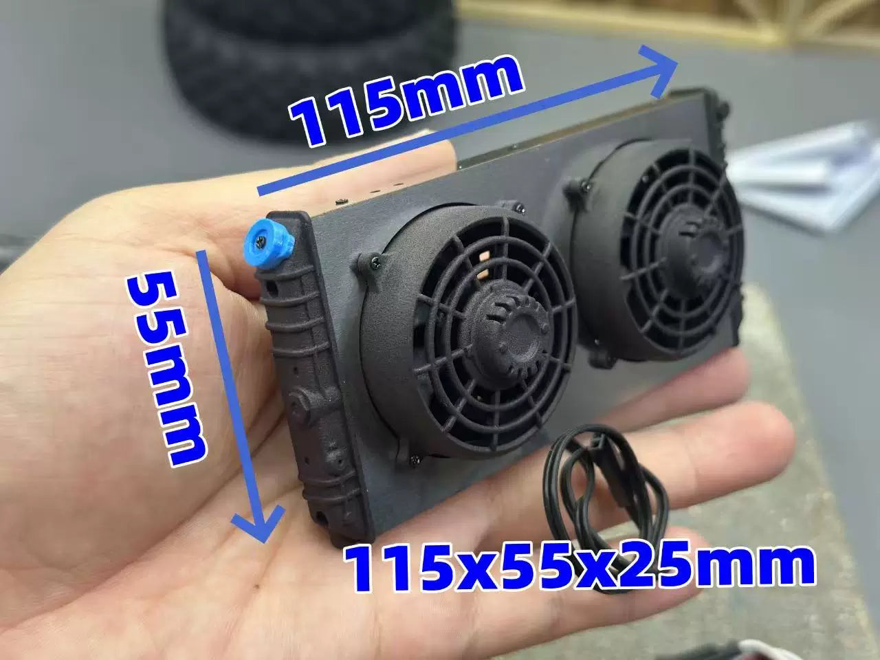 1/7 Rc Climbing Pipe Frame Car Cooling Fan Decoration