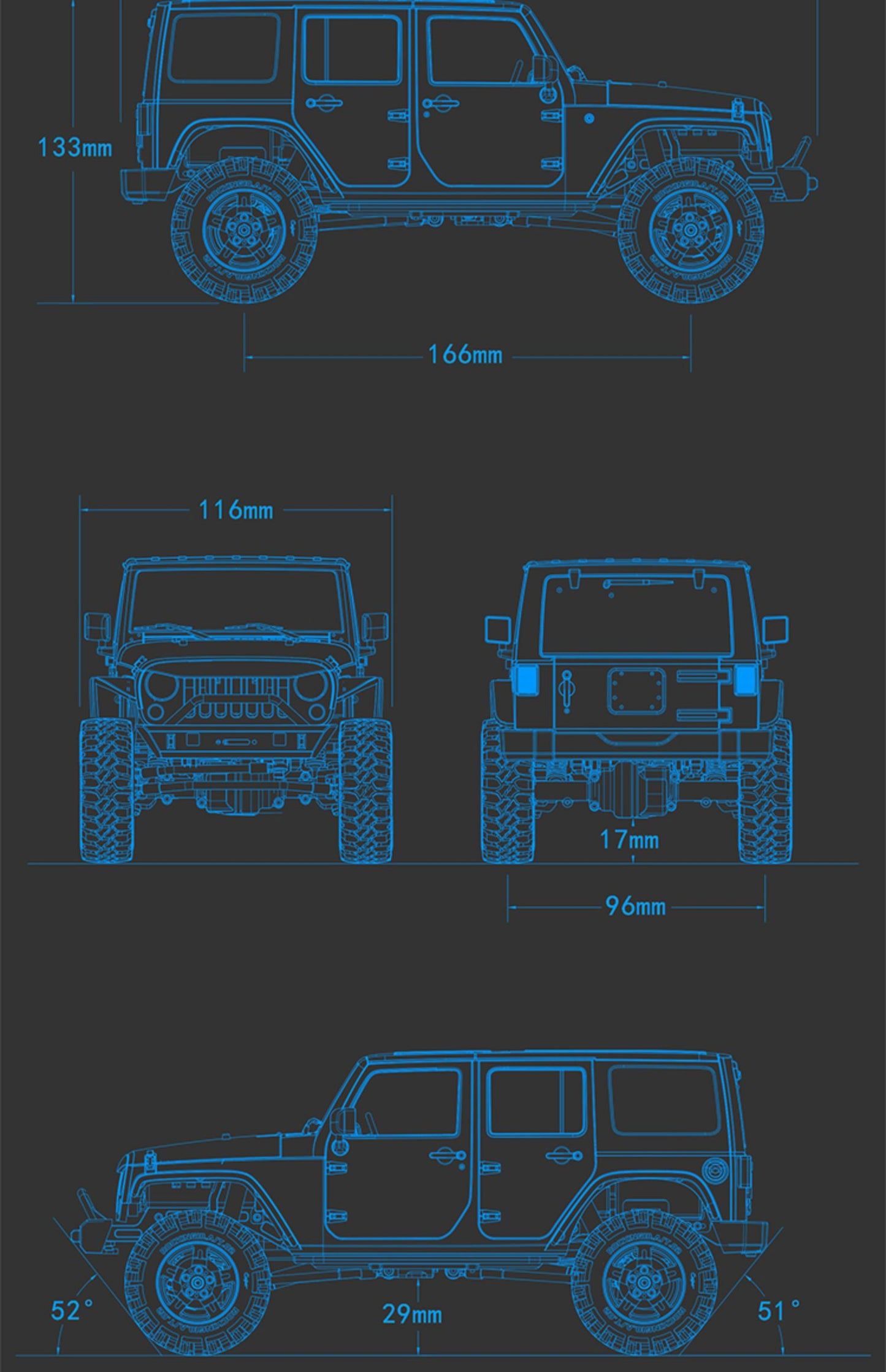 1/18 CAPO CUB2  Jk All Metal Rc Car  KIT