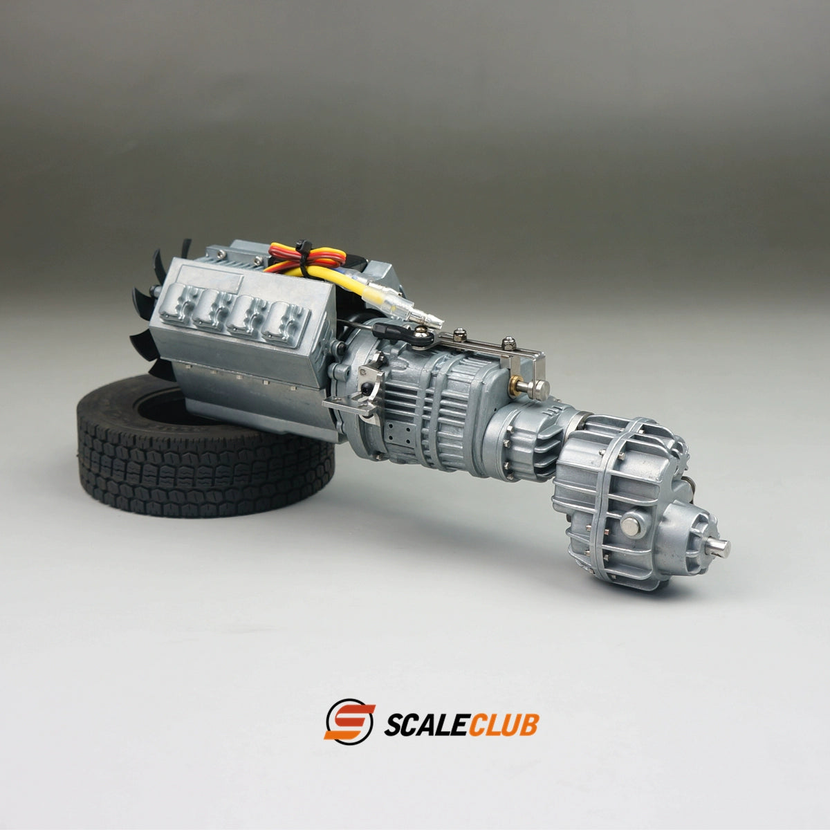 Scaleclub 1/14 Tamiya Rc Tractor Gearbox 27T Front and Rear Differential  Transfer Integrated Gearbox