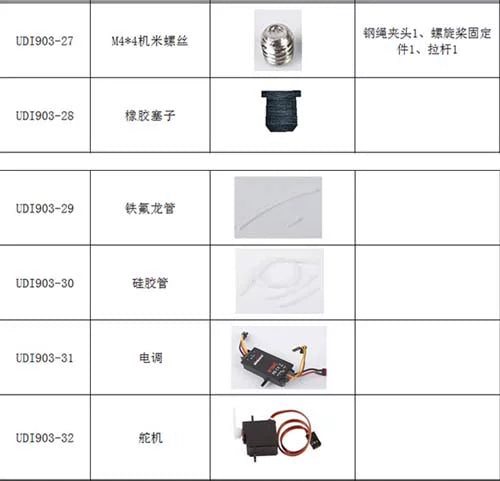 Udirc UDI903 Rc Boat Parts Propellers Batteries Brushless Motors Circuit Boards Chargers