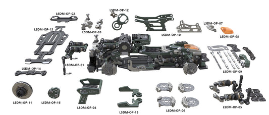 LS Studio LSD Mono LSDM 1/24 RC drift car OP PART OP15-OP22
