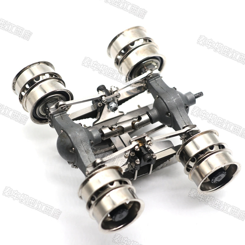 QING24 1:24 All-metal Static Modification RC Trailer, Middle Rear Axle Suspension Assembly Axle