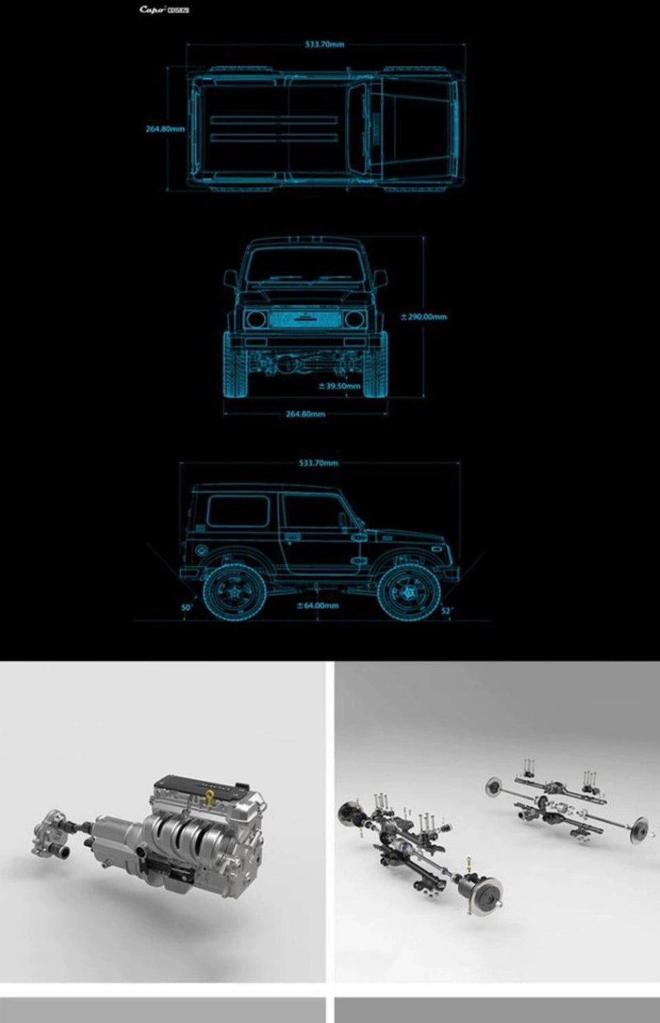 Capo 1:6 Jimney Samurai RC CAR KIT