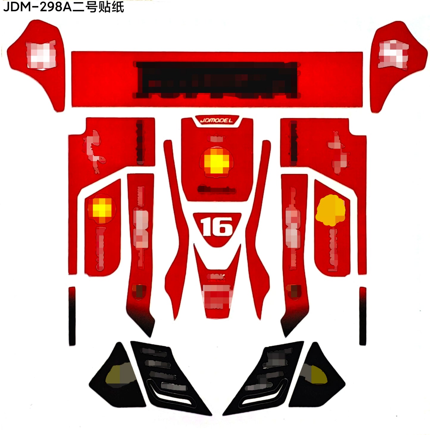 JDMODEL JDM-298Q RC 1/10 Kart Sticker