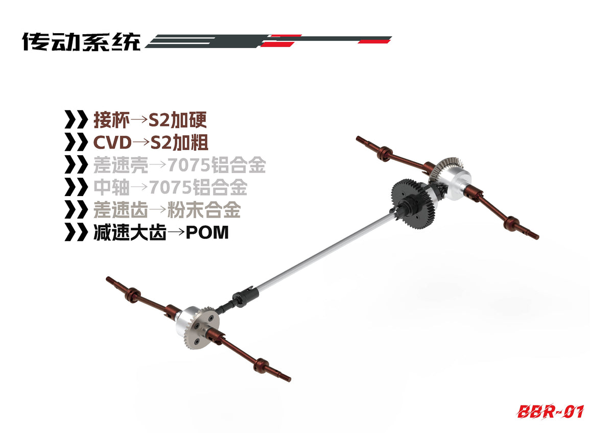 BBRACING BBR-01 1/10 RC Electric Rally Frame KIT