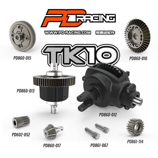 PDracing TK10 TR10 1/10 RC CAR Differential Gear Repair Parts