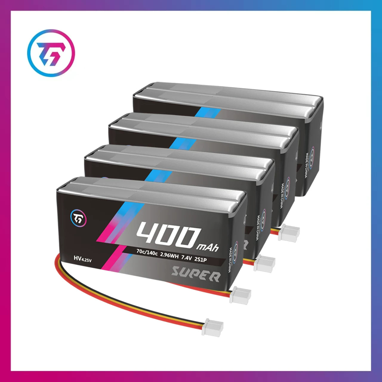 TG Super 400Mah 2S 7.6V 70C 1/24 RC DRIFT CAR Lithium Battery PH2.0 PLUG