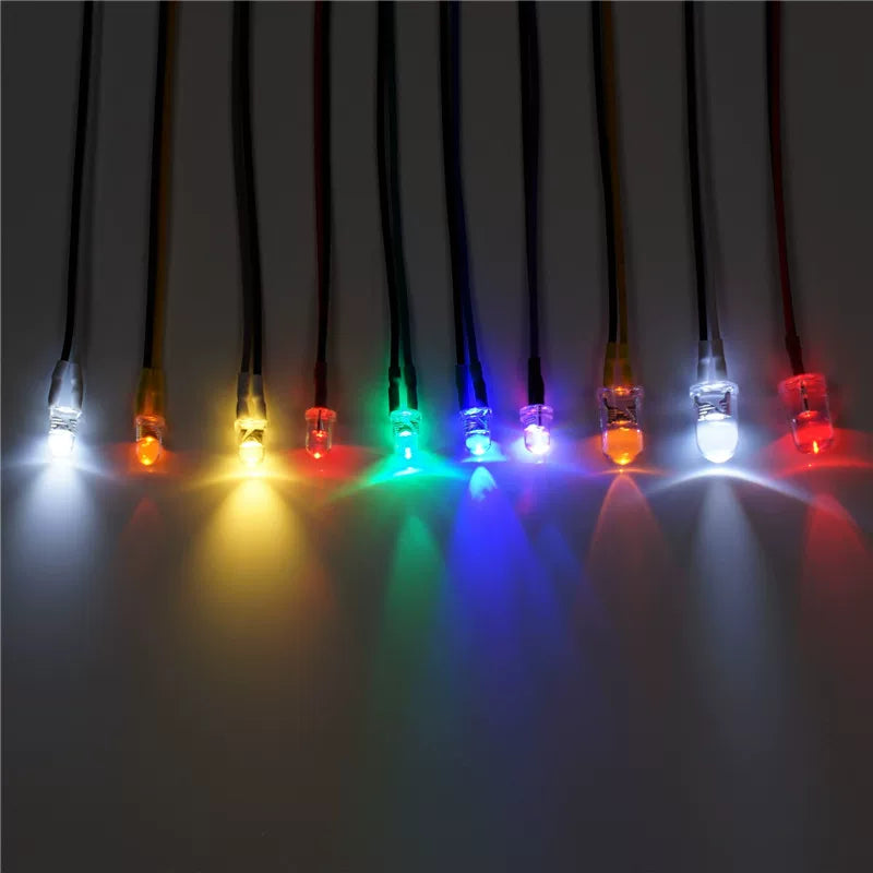 1/14 TAMIYA RC TRACTOR 4-in-1 PH2.0 LED MFC-03 01 3MM 5MM LED Light 5pcs