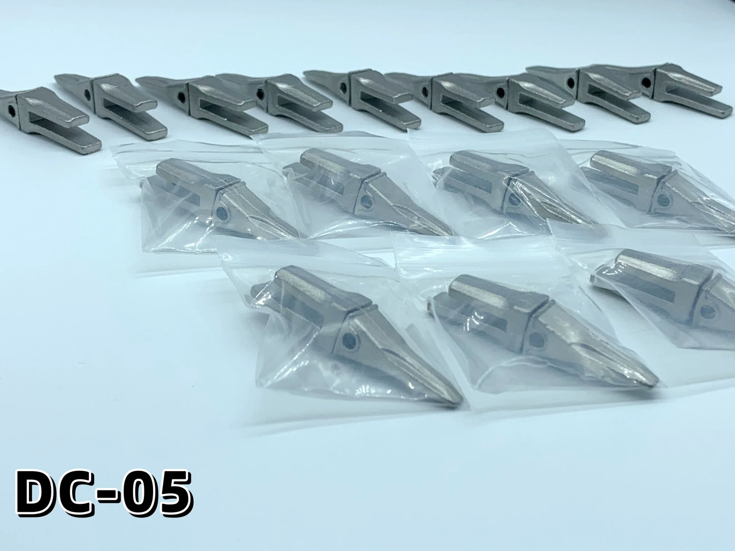 1/14 CUT RC Hydraulic Excavator Model Stainless Steel Digging Bucket Teeth Dc05 10PCS
