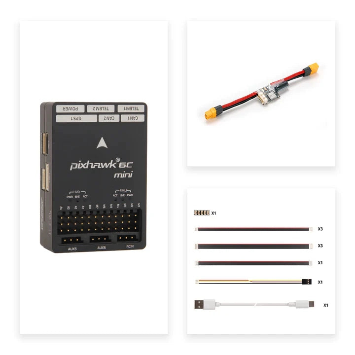 Holybro Pixhawk 6C Mini Flight Control PM02 V3 PM06 Power Module M9N M10 GPS Kit