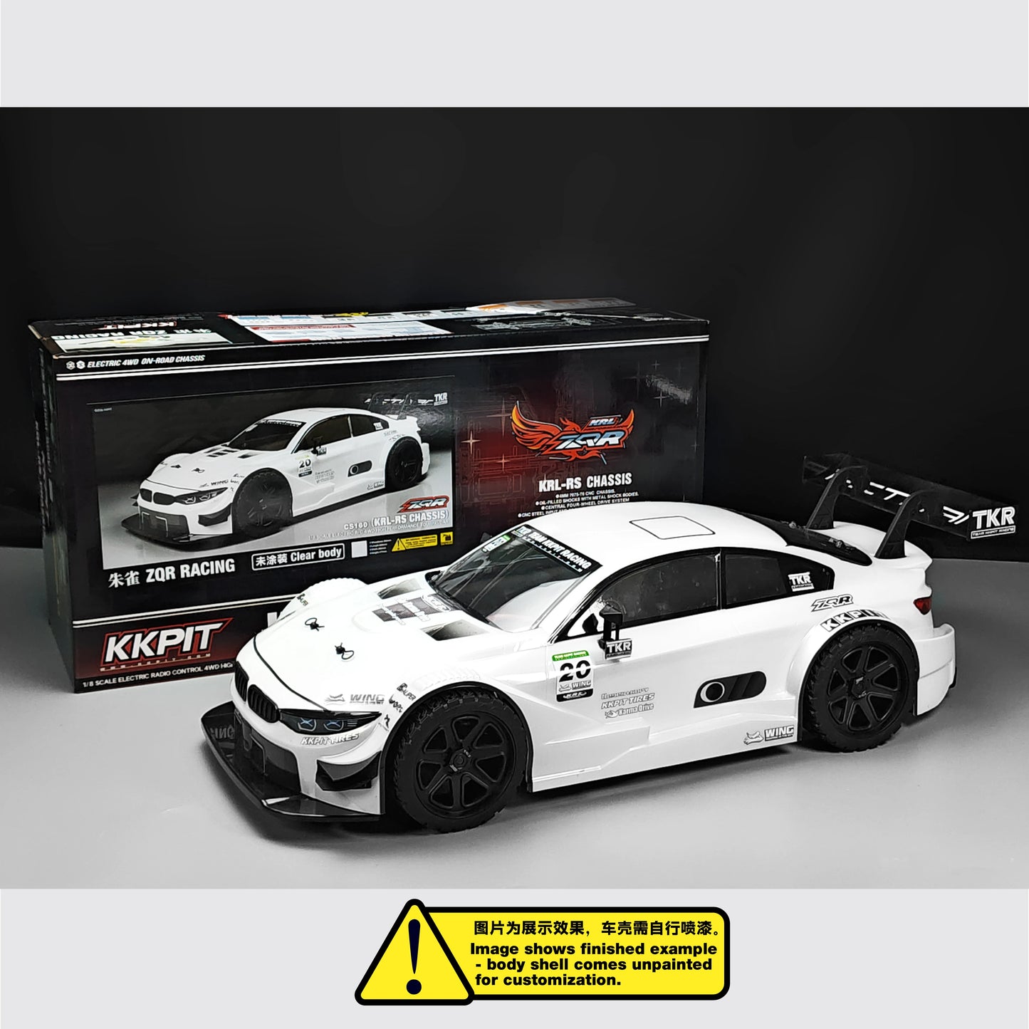 KKPIT 1/8 ZQR RACING RC CAR KIT KRL-RS CHASSIS 360MM wheelbase