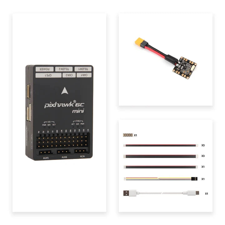 Holybro Pixhawk 6C Mini Flight Control PM02 V3 PM06 Power Module M9N M10 GPS Kit